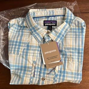 Blue/yellow plaid sun shirt